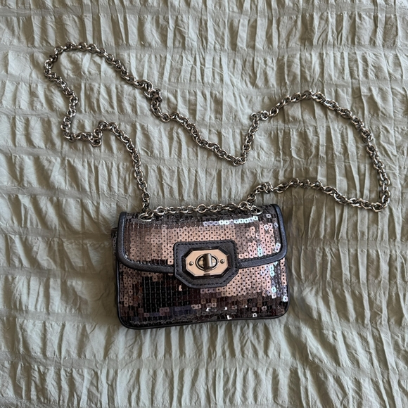 COACH SMALL SEQUIN TURNLOCK CROSSBODY - Picture 3 of 13